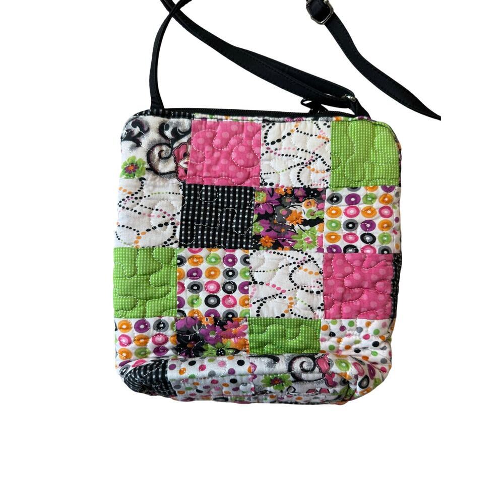 Donna Sharp Quilted Patchwork Floral Crossbody Pu… - image 2